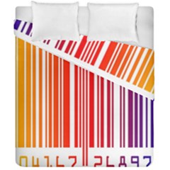 Colorful Gradient Barcode Duvet Cover Double Side (california King Size) by Sudhe