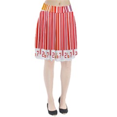 Colorful Gradient Barcode Pleated Skirt by Sudhe