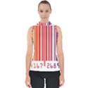 Colorful Gradient Barcode Mock Neck Shell Top View1