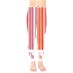 Colorful Gradient Barcode Kids  Legging by Sudhe