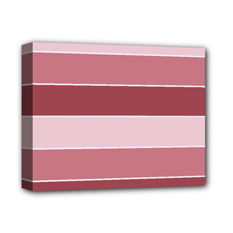 Striped Shapes Wide Stripes Horizontal Geometric Deluxe Canvas 14  X 11  (stretched) by Sudhe