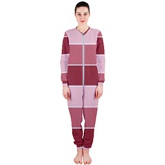 Striped Shapes Wide Stripes Horizontal Geometric Onepiece Jumpsuit (ladies)  by Sudhe