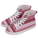 Striped Shapes Wide Stripes Horizontal Geometric Women s Hi-Top Skate Sneakers View2