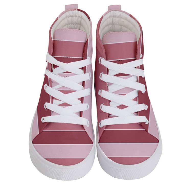 Striped Shapes Wide Stripes Horizontal Geometric Kids  Hi-Top Skate Sneakers