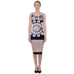 Vintage Payphone Sleeveless Pencil Dress