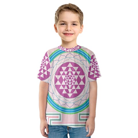 Mandala Design Arts Indian Kids  Sport Mesh Tee by Sudhe