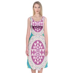 Mandala Design Arts Indian Midi Sleeveless Dress by Sudhe