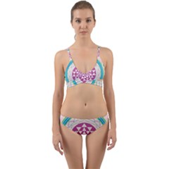 Mandala Design Arts Indian Wrap Around Bikini Set by Sudhe