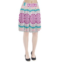 Mandala Design Arts Indian Pleated Skirt by Sudhe