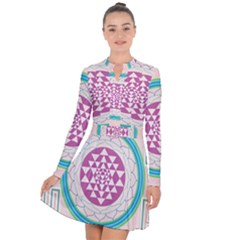 Mandala Design Arts Indian Long Sleeve Panel Dress by Sudhe