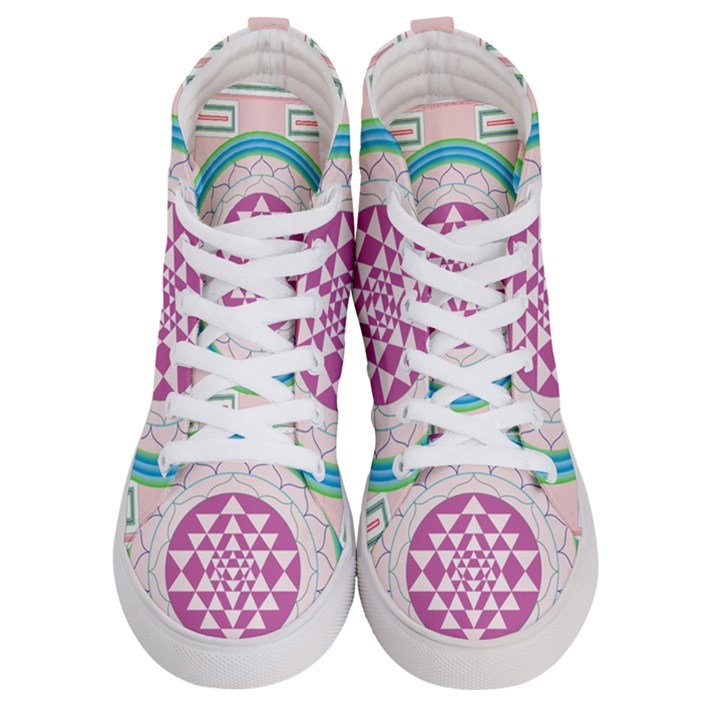 Mandala Design Arts Indian Men s Hi-Top Skate Sneakers