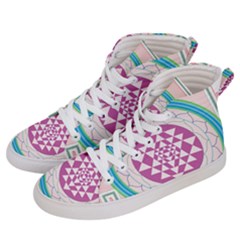 Mandala Design Arts Indian Men s Hi-top Skate Sneakers by Sudhe