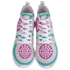 Mandala Design Arts Indian Men s Lightweight High Top Sneakers by Sudhe