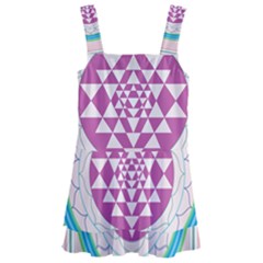 Mandala Design Arts Indian Kids  Layered Skirt Swimsuit by Sudhe