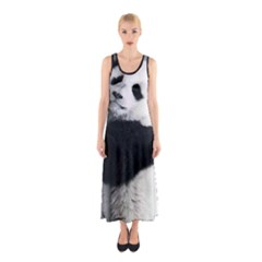 Panda Bear Sleeping Sleeveless Maxi Dress by Sudhe