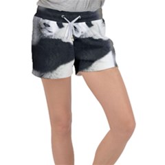 Panda Bear Sleeping Women s Velour Lounge Shorts by Sudhe