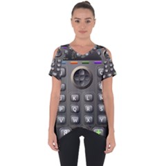 Scientific Solar Calculator Cut Out Side Drop Tee by Sudhe