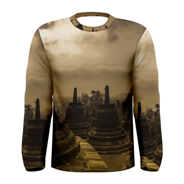 Borobudur Temple  Indonesia Men s Long Sleeve Tee