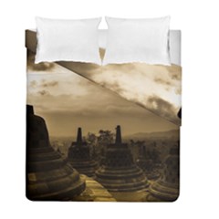 Borobudur Temple  Indonesia Duvet Cover Double Side (full/ Double Size) by Sudhe