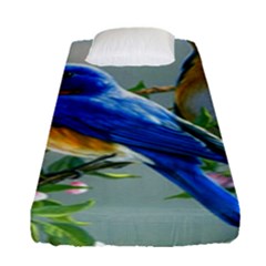 Loving Birds Fitted Sheet (single Size) by Sudhe