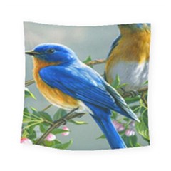 Loving Birds Square Tapestry (small) by Sudhe