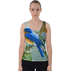 Loving Birds Velvet Tank Top by Sudhe