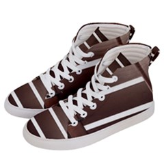 Minimalis Brown Door Women s Hi-top Skate Sneakers by Sudhe