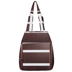 Minimalis Brown Door Center Zip Backpack by Sudhe