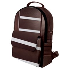 Minimalis Brown Door Flap Pocket Backpack (small)