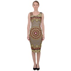 Mandala Art Ornament Pattern Sleeveless Pencil Dress