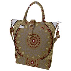 Mandala Art Ornament Pattern Buckle Top Tote Bag