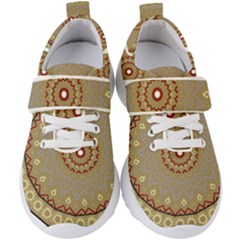 Mandala Art Ornament Pattern Kids  Velcro Strap Shoes