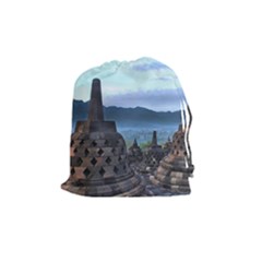 Borobudur Temple  Morning Serenade Drawstring Pouch (medium)