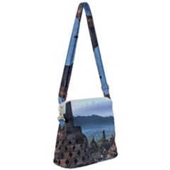 Borobudur Temple  Morning Serenade Zipper Messenger Bag