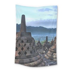 Borobudur Temple  Morning Serenade Small Tapestry by Sudhe