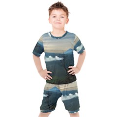 Bromo Caldera De Tenegger  Indonesia Kids  Tee And Shorts Set by Sudhe