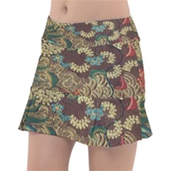 Colorful The Beautiful Of Art Indonesian Batik Pattern Tennis Skirt by Sudhe