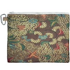 Colorful The Beautiful Of Art Indonesian Batik Pattern Canvas Cosmetic Bag (xxxl) by Sudhe