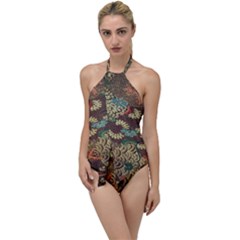 Colorful The Beautiful Of Art Indonesian Batik Pattern Go With The Flow One Piece Swimsuit by Sudhe