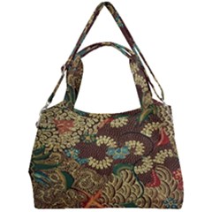 Colorful The Beautiful Of Art Indonesian Batik Pattern Double Compartment Shoulder Bag