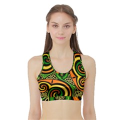 Celtic Celts Circle Color Colors Sports Bra With Border by Sudhe