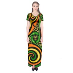 Celtic Celts Circle Color Colors Short Sleeve Maxi Dress by Sudhe