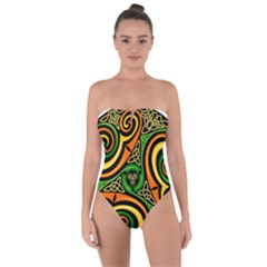 Celtic Celts Circle Color Colors Tie Back One Piece Swimsuit by Sudhe