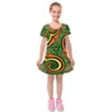 Celtic Celts Circle Color Colors Kids  Short Sleeve Velvet Dress View1