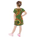 Celtic Celts Circle Color Colors Kids  Short Sleeve Velvet Dress View2