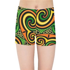 Celtic Celts Circle Color Colors Kids  Sports Shorts by Sudhe