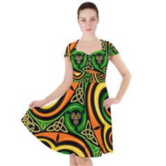 Celtic Celts Circle Color Colors Cap Sleeve Midi Dress by Sudhe