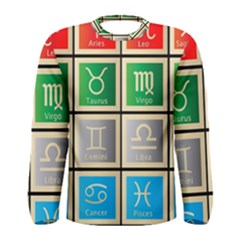 Set Of The Twelve Signs Of The Zodiac Astrology Birth Symbols Men s Long Sleeve Tee by Sudhe