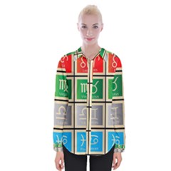 Set Of The Twelve Signs Of The Zodiac Astrology Birth Symbols Womens Long Sleeve Shirt