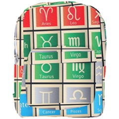 Set Of The Twelve Signs Of The Zodiac Astrology Birth Symbols Full Print Backpack by Sudhe